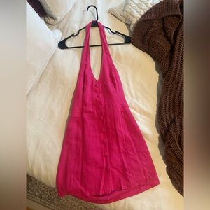 Nasty gal pink halter dress size 4